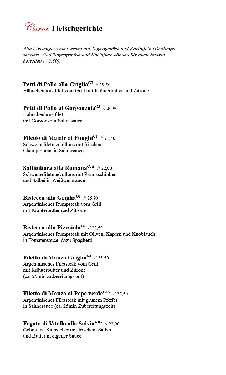 Restaurant Il Borgo Grünheide Speisekarte 6