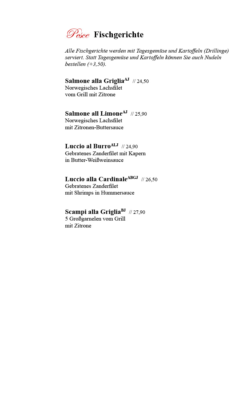 Restaurant Il Borgo Grünheide Speisekarte 7