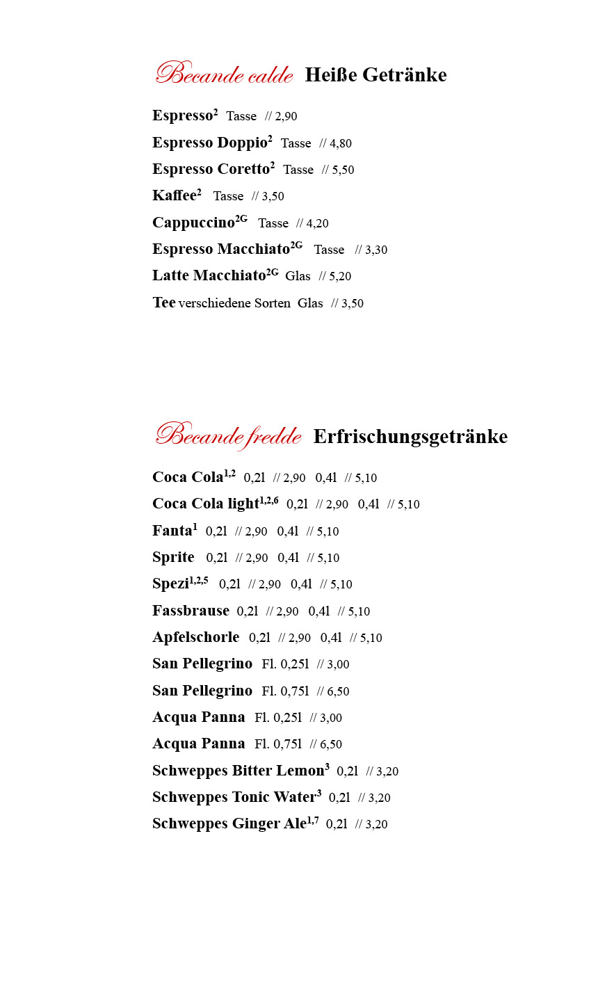 Restaurant Il Borgo Grünheide Speisekarte 9